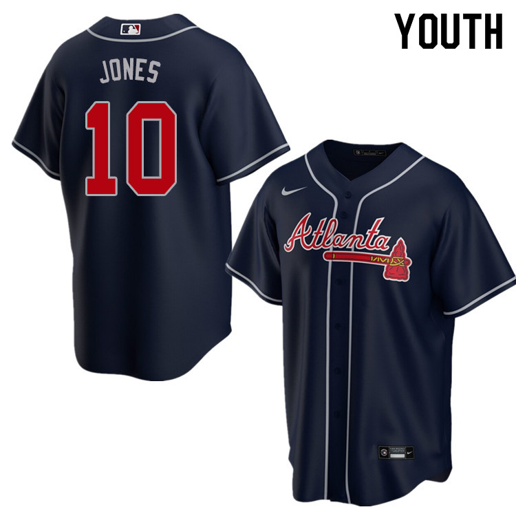 Nike Youth #10 Chipper Jones Atlanta Braves Baseball Jerseys Sale-Navy